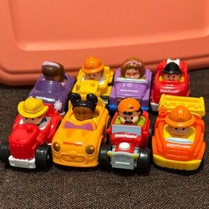 8 Little People toy cars set 2009 2010 2013 city life jobs and townsfolk